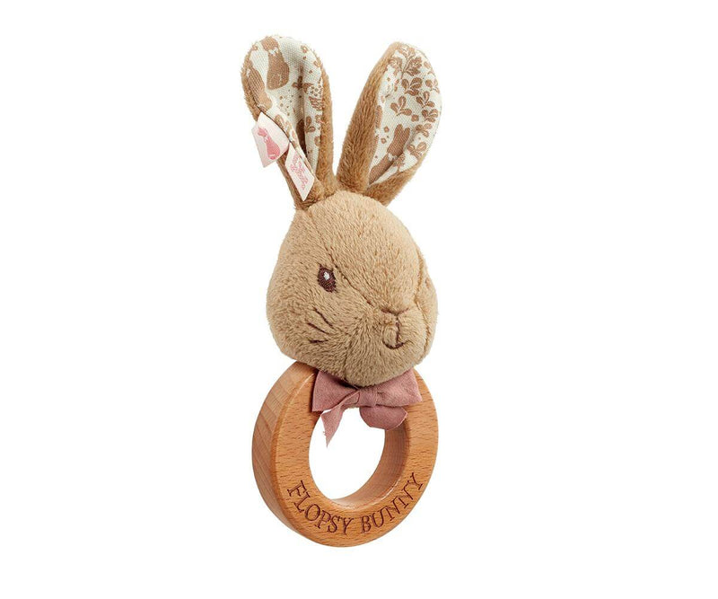 Peter Rabbit Signature Collection - Flopsy Wooden Ring Rattle