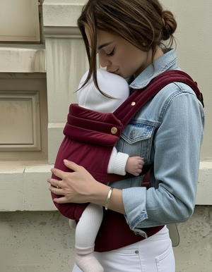 Bizzi Growin Velvet Baby Carrier - Velvet Cherry
