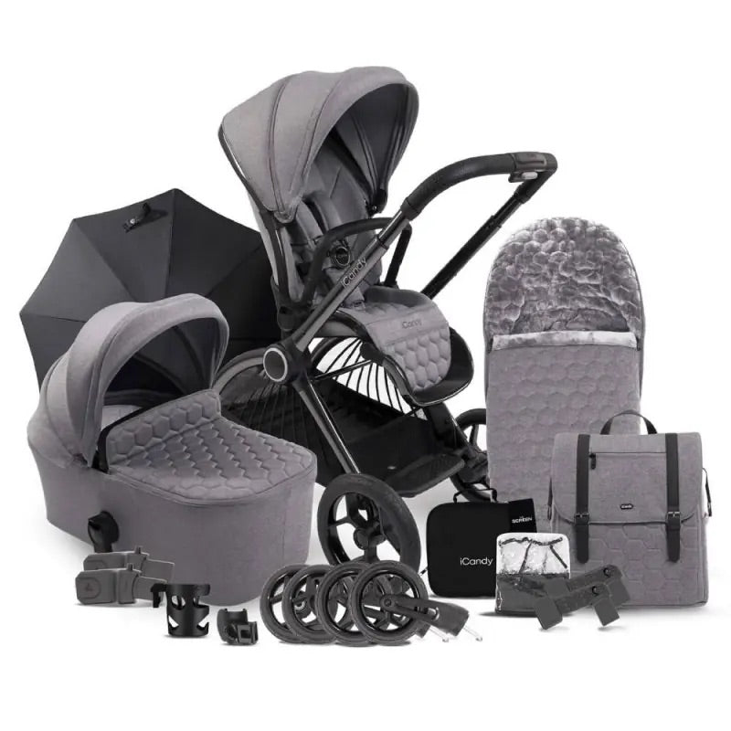 iCandy Core Complete Car Seat + Isofix Bundle  - Light Grey