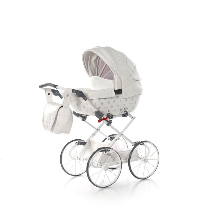 Junama IMPERIAL CLASSIC MINI WHITE LARGE WHEELS DOLLS PRAM