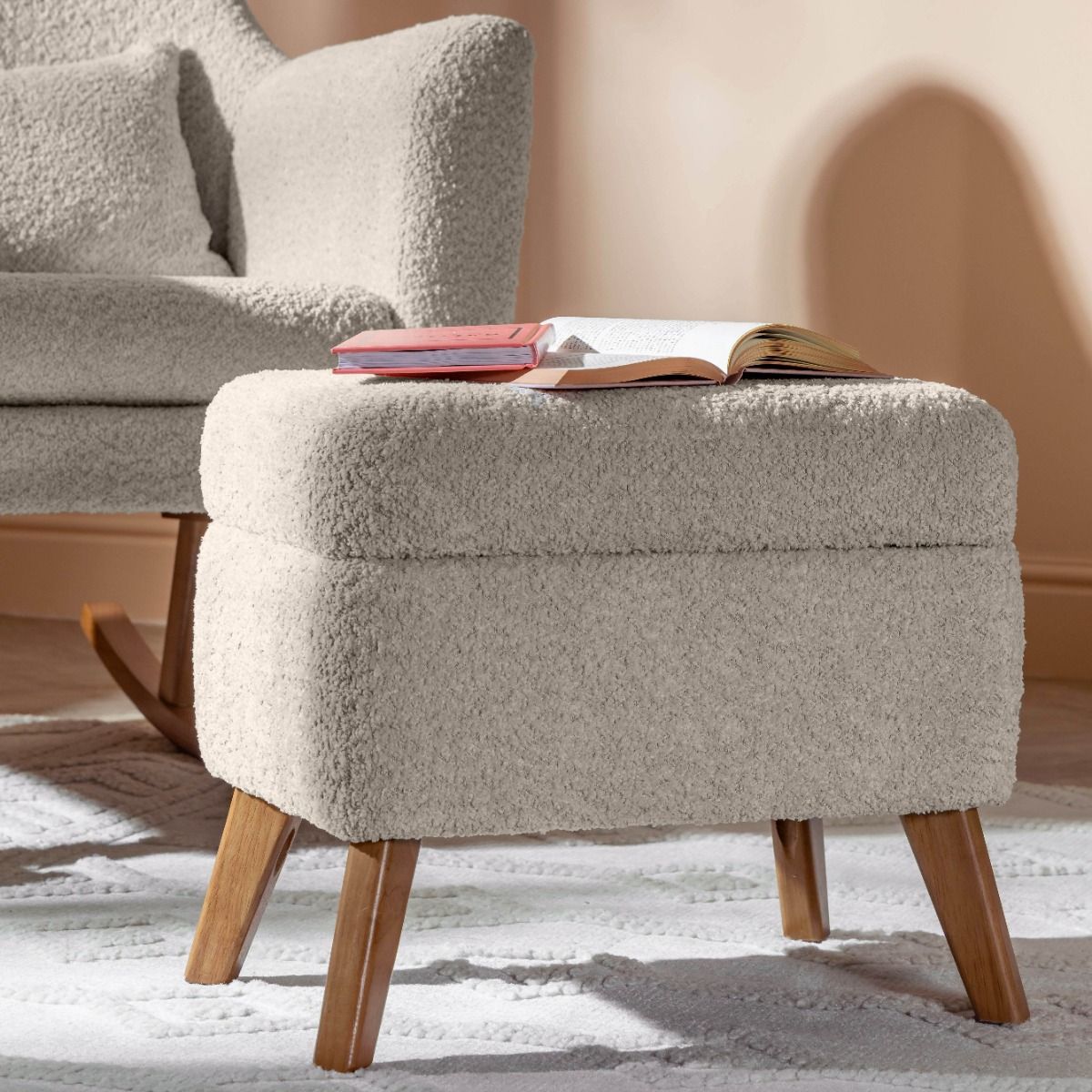 Tutti Bambini Oscar Luxe Rocking Chair & Storage Footstool - Sage