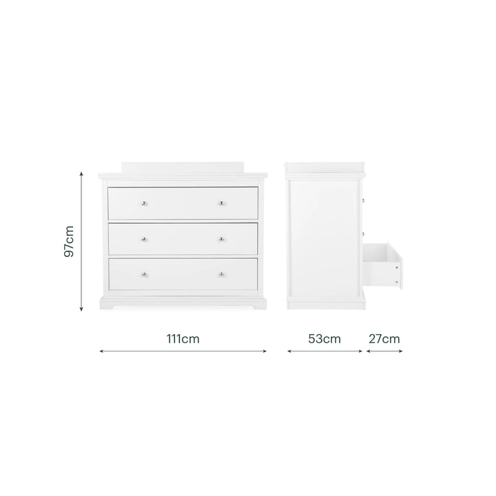 CuddleCo Beaumont Grand 2 Piece Nursery Furniture Set - White