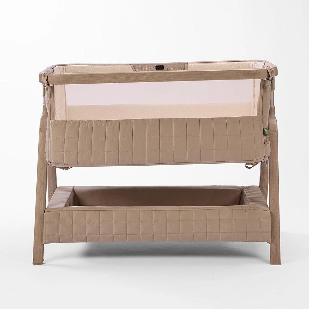 Tutti Bambini Cozee Sense Bedside Crib - Soft Walnut/Cocoa