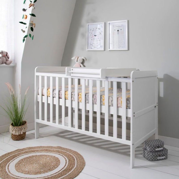 Tutti Bambini Rio Cot Bed, Changer and Mattress – White