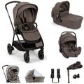 Nuna TRIV Next, LYTL Carrycot, ARRA Flex + Base Curve Travel System - Chestnut