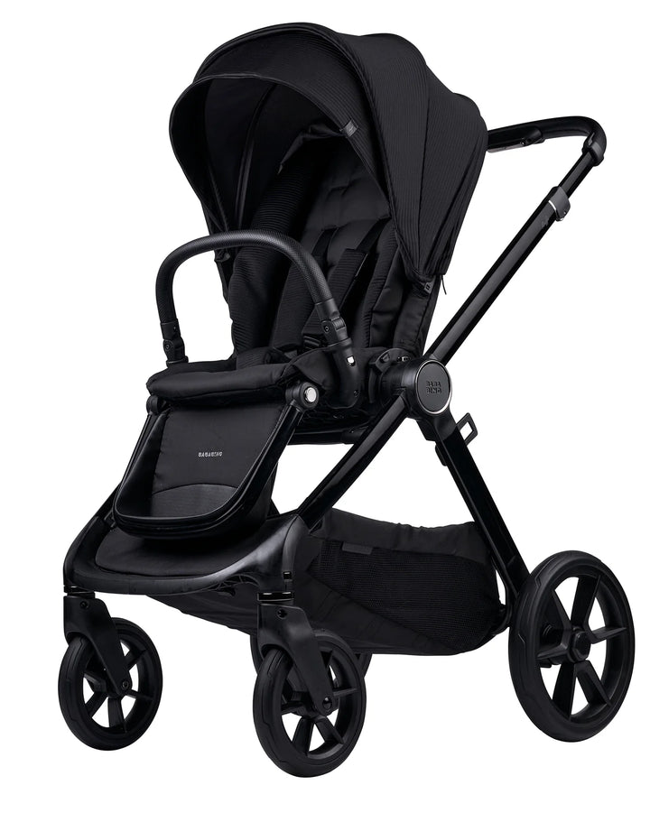 Bababing Raffi MKII 18 Piece Travel System, Home & Feeding Bundle - Satin Black + FREE Auto Fold Stroller