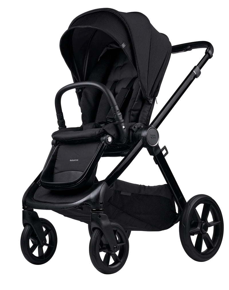 Bababing Raffi MKII 18 Piece Travel System, Home & Feeding Bundle - Satin Black