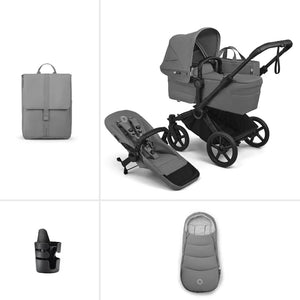Bugaboo Donkey 6 Single Essentials Bundle - Moon Grey
