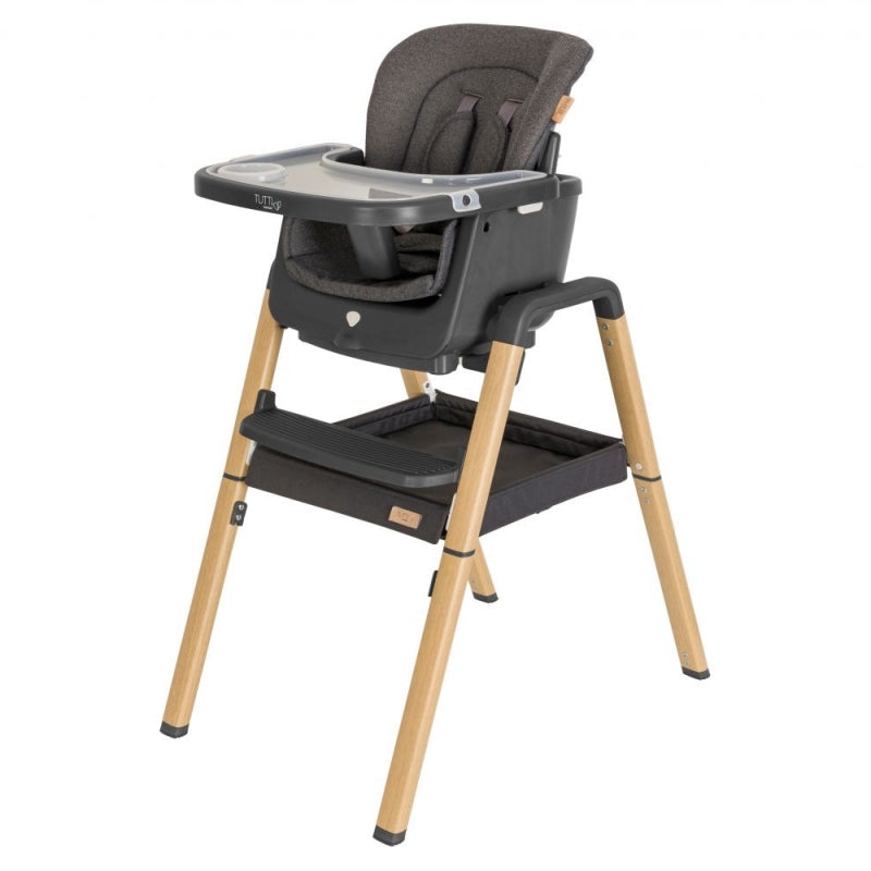 Tutti Bambini 2in1 Nova Highchair/Rocker Bundle - Grey/Oak