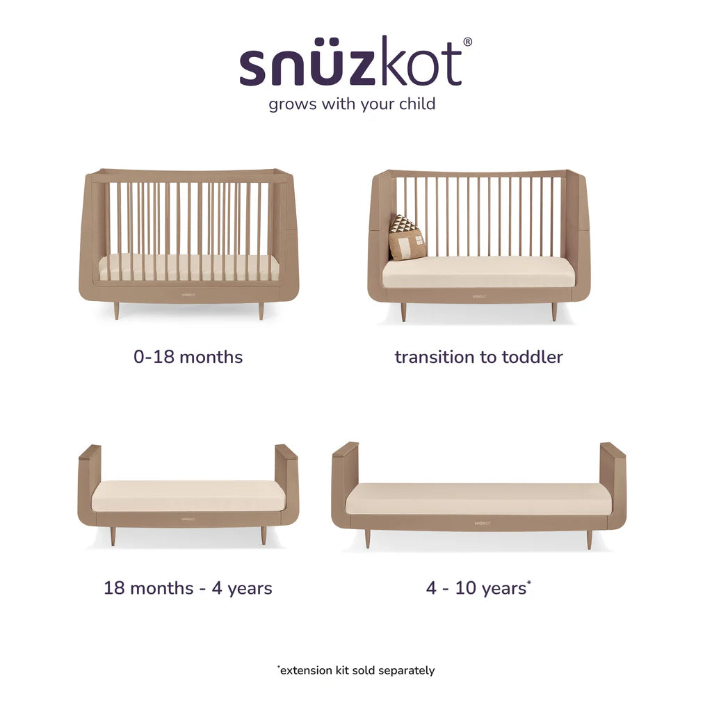 SnuzKot Skandi Cot Bed - Mocha