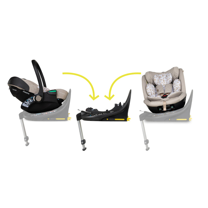 Cosatto Wow 3 Family All Stage Duo Base All Seasons Bundle - Whisper