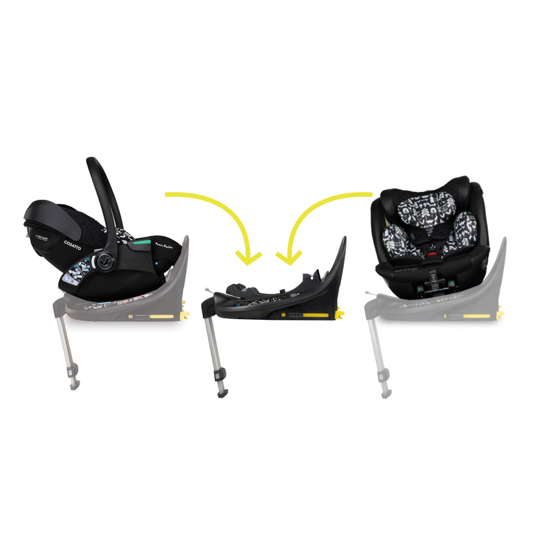 Cosatto Wow 3 All Stage Family Rotate & Recline 2 Base Bundle - Silhouette