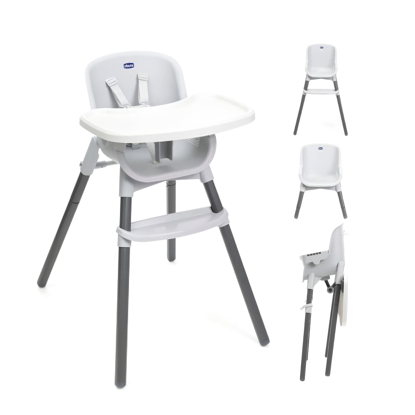 Chicco 3-in-1 Zest Folding Highchair - Moon Grey