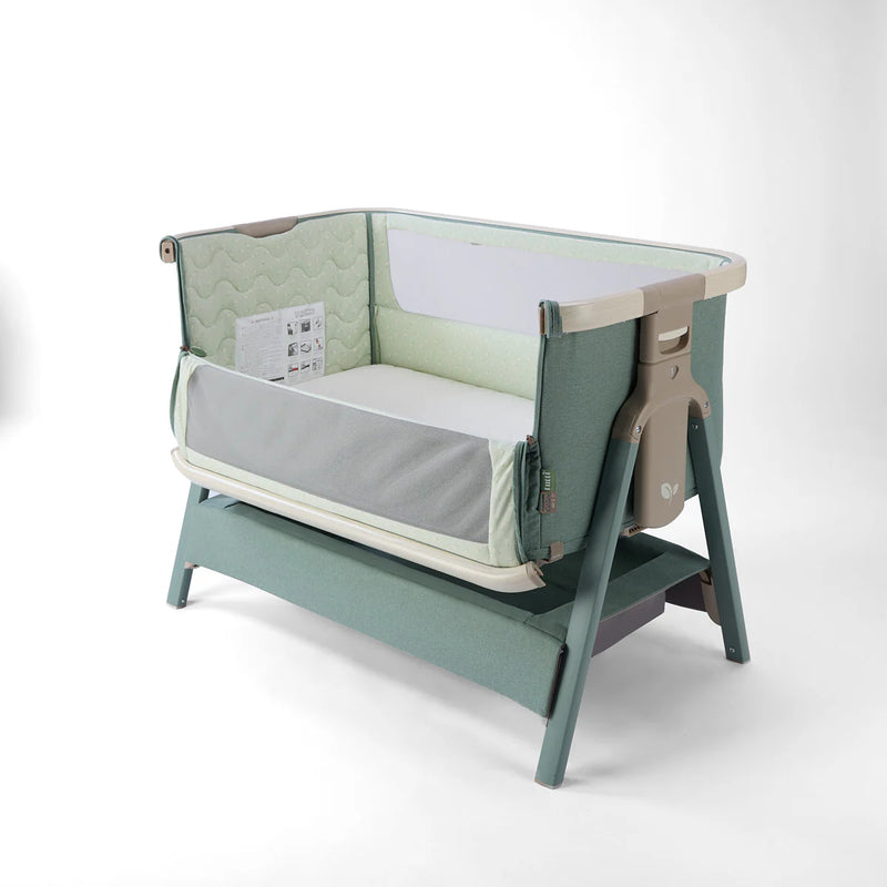 Tutti Bambini Cozee Air 2 Bedside Crib - Whitewash/Kelp