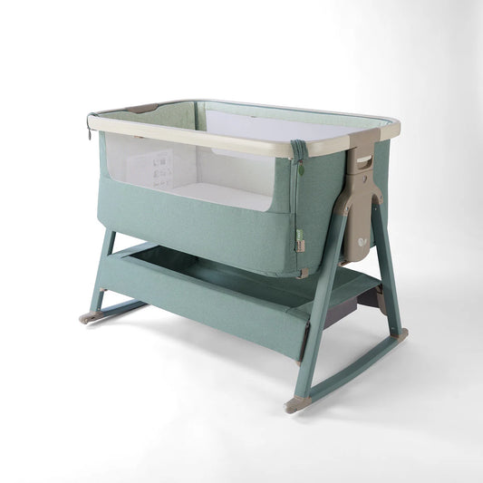 Tutti Bambini Cozee Air 2 Bedside Crib - Whitewash/Kelp