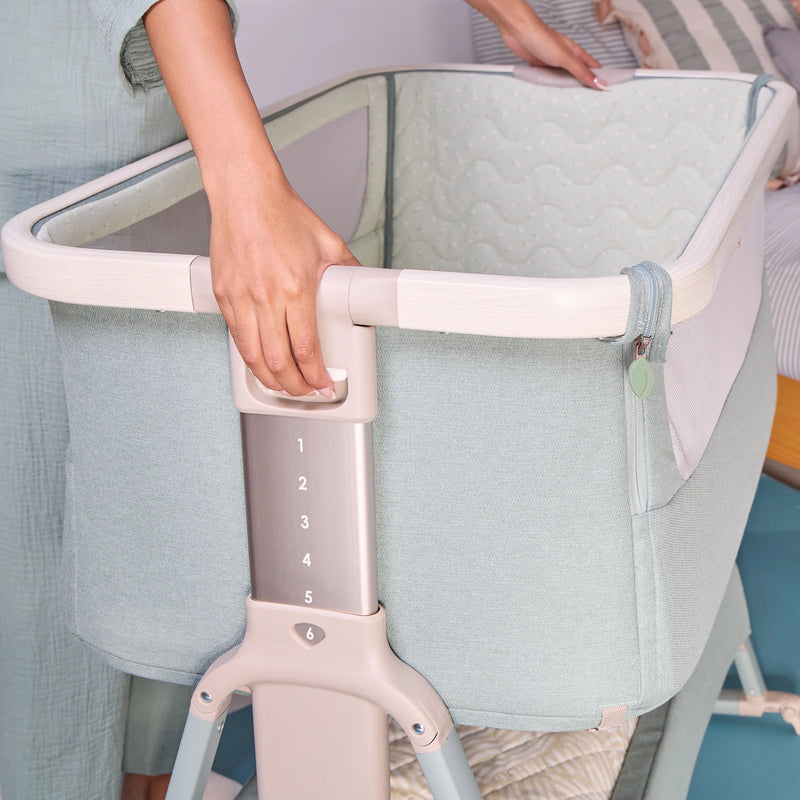 Tutti Bambini Cozee Air 2 Bedside Crib - Whitewash/Kelp