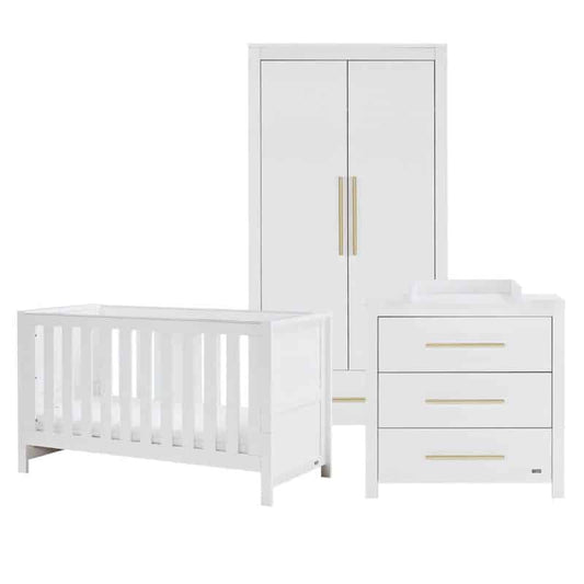 Tutti Bambini Tivoli 3 Piece Nursery Room Set – White