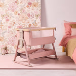Tutti Bambini Cozee Air 2 Bedside Crib - Drifted Oak/Blush