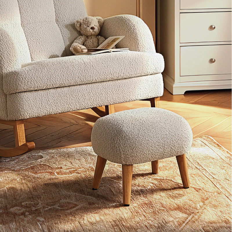 CuddleCo Etta Cuddle Nursing Chair & Foot stool - Boucle Off White