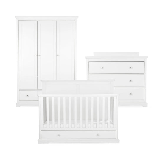 CuddleCo Beaumont Grand 3 Piece Nursery Furniture Set - White