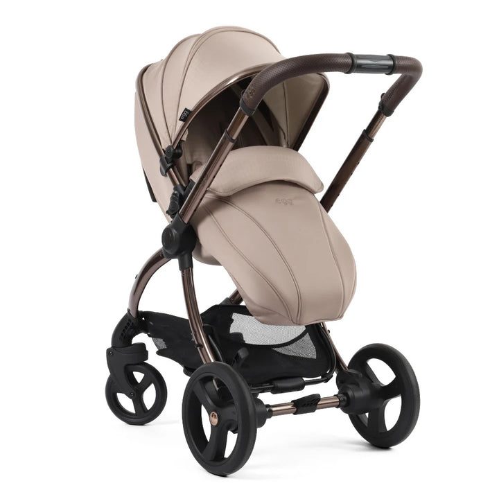 Egg3, Cybex Cloud T (Cozy Beige) + Base T Travel System- Houndstooth Almond