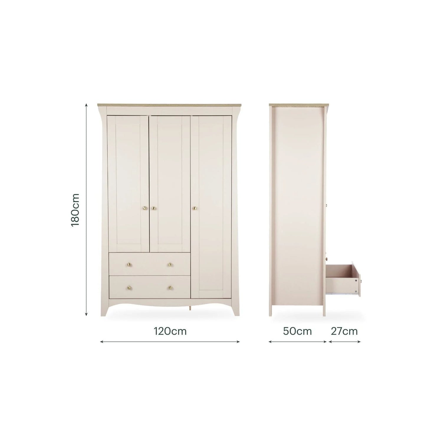 CuddleCo Clara Luxe 3 Piece Furniture Set - Cashmere & Ash