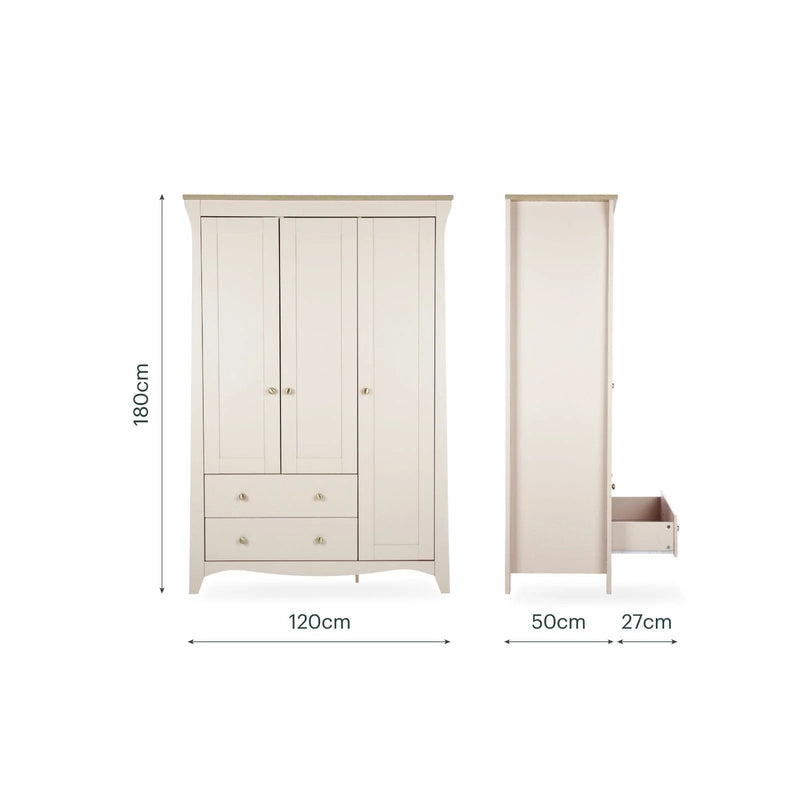 CuddleCo Clara Luxe 3 Piece Furniture Set - Cashmere & Ash