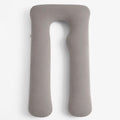 Full-Length U-Shaped Pregnancy Pillow with Storage Bag - Grey