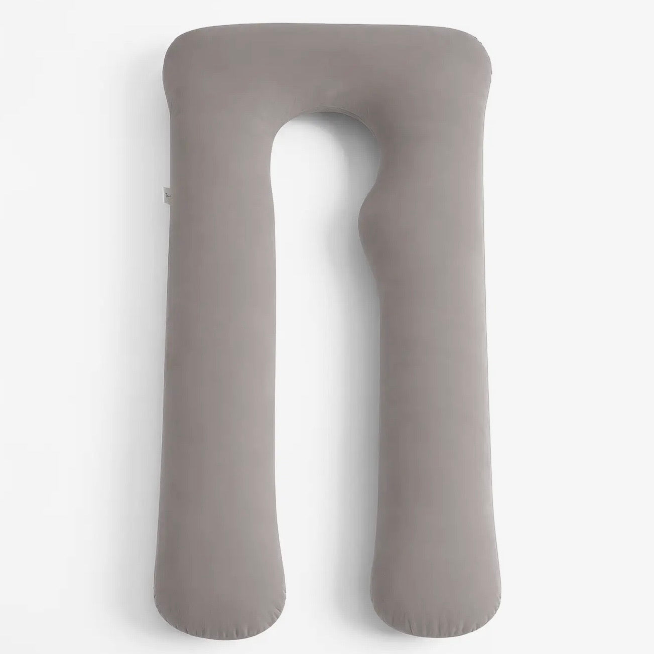 Full-Length U-Shaped Pregnancy Pillow with Storage Bag - Grey
