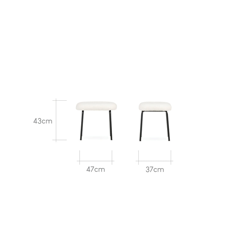 CuddleCo Marley Nursing Chair and Footstool - Teddy Off White