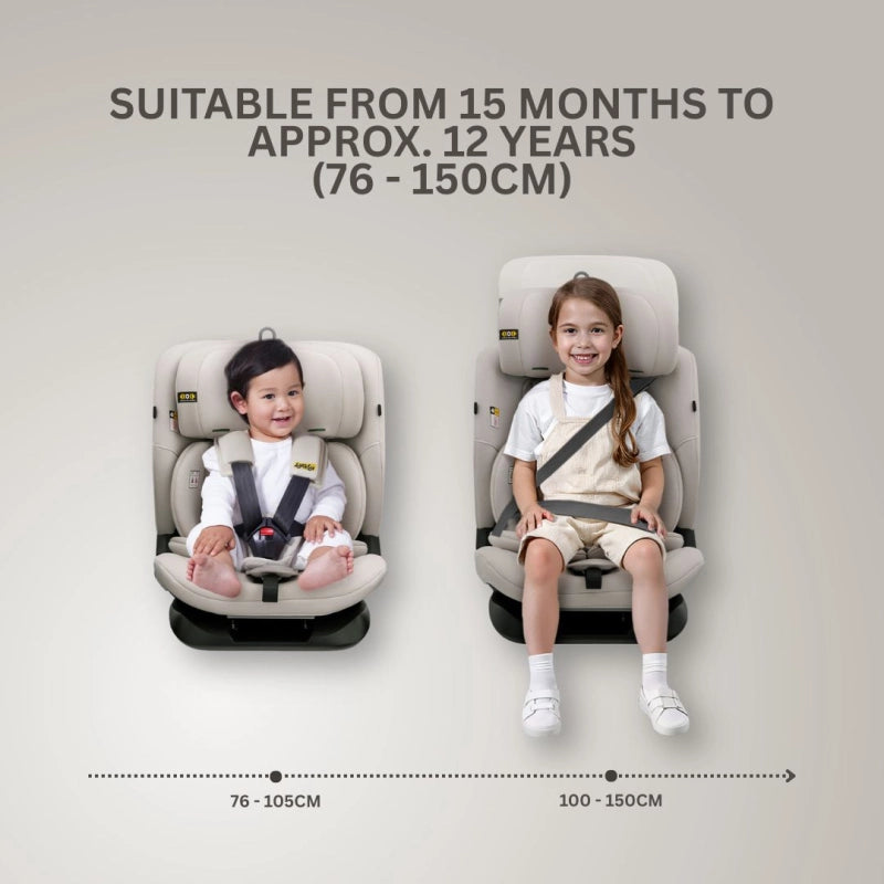 JoviKids Cici TT i-Size Car Seat – Milkstone