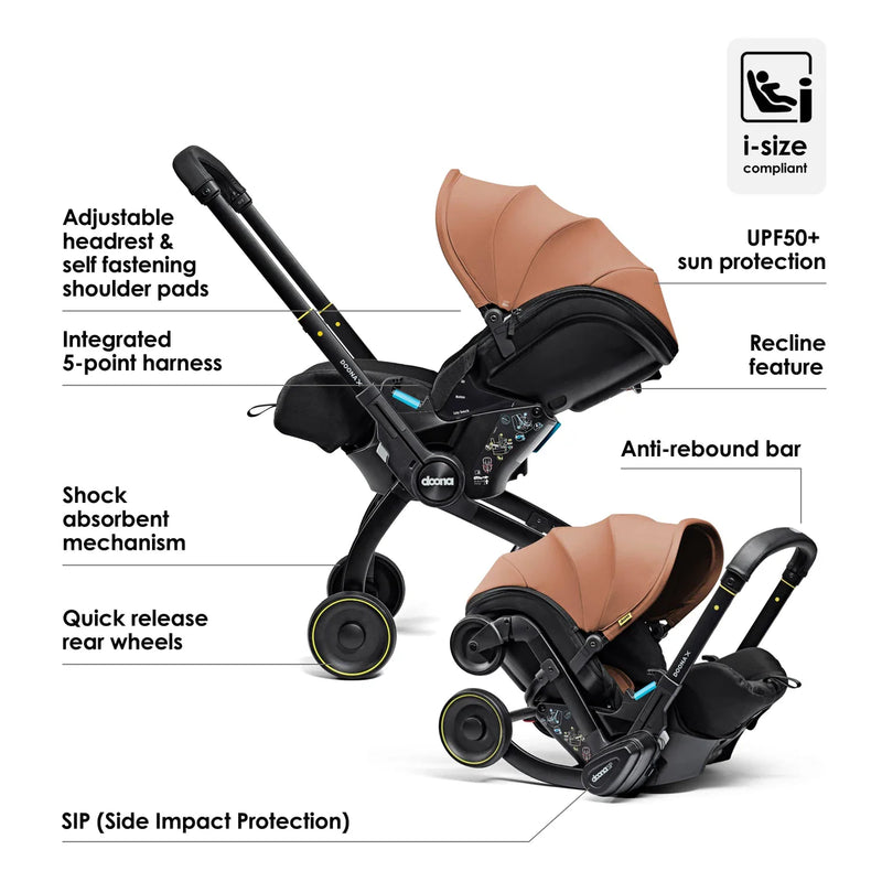 Doona X Car Seat & Stroller - Terracotta + FREE Essentials Bag Worth £54.99!