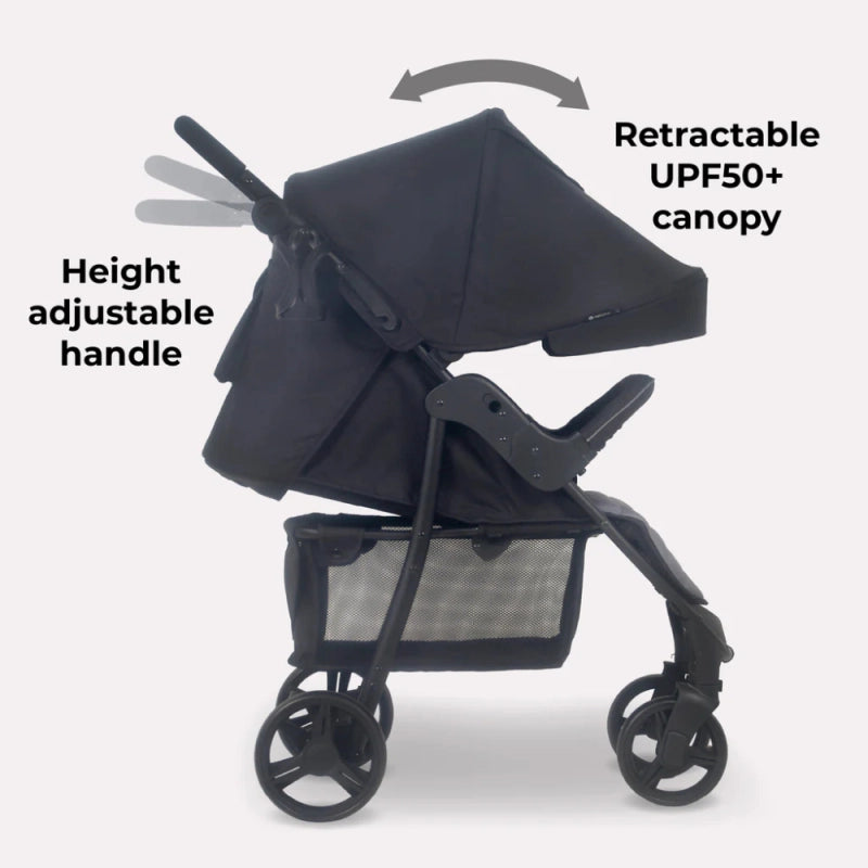 My Babiie MB30 Plus Pushchair - Black/Grey