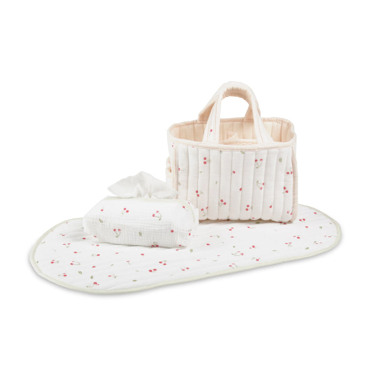 CuddleCo Nappy Caddy Set - Ditsy Cherry
