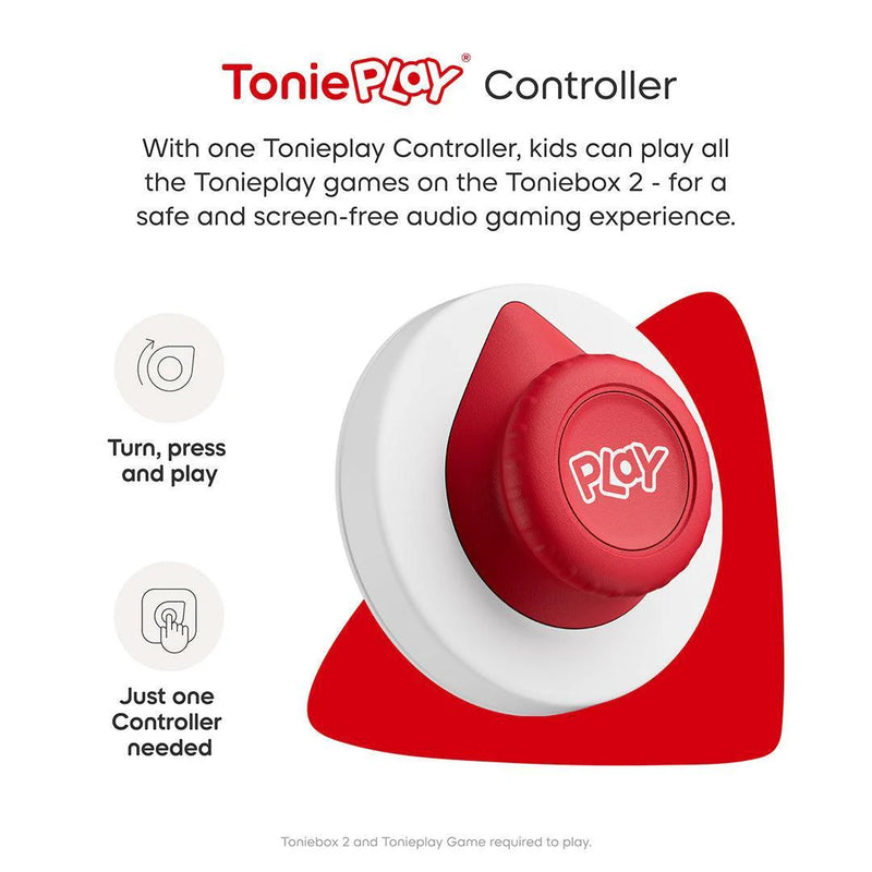 tonies Toniebox 2 Play Set with Paw Patrol Chase Tonie, Tonieplay Game & Tonieplay Controller - Sunset Red