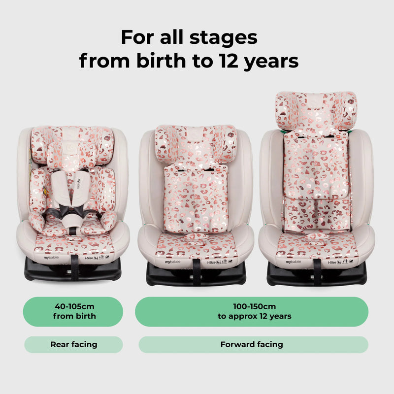 My Babiie MBCS100 2-in-1 Convertible R129 Car Seat - Pink Leopard