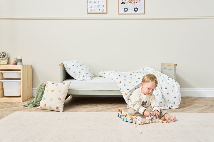 Tutti Bambini Misha Cot Bed - Sage & Golden Oak