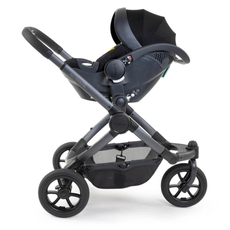 iCandy Peach 7 All Terrain Complete Black Cocoon & Base Bundle - Storm Grey