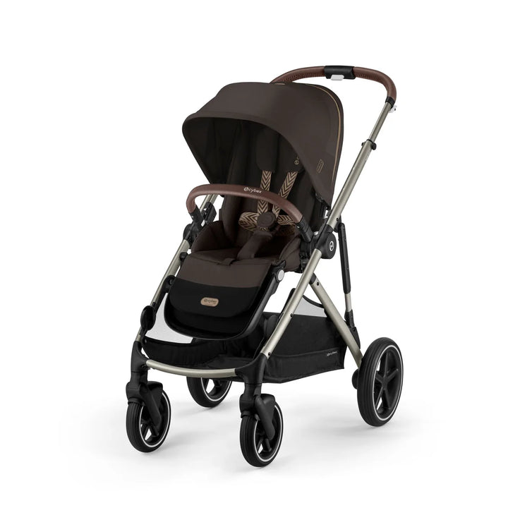 Cybex Gazelle S Cloud G Travel System Inc Gold Footmuff - Taupe/Chocolate Brown
