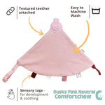 Cheeky Chompers Comfortchew Baby Comforter With Teether - Dusty Pink