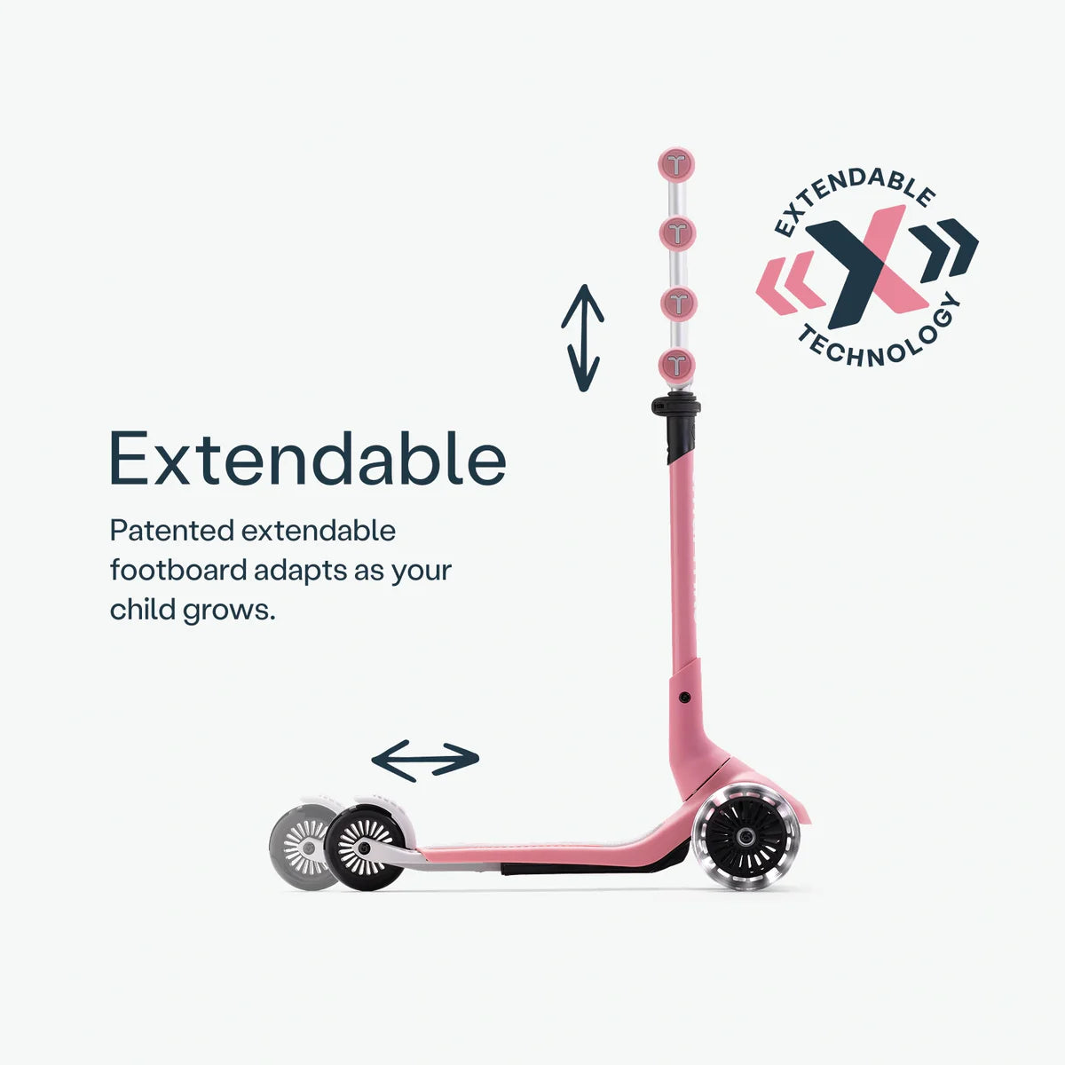 SmarTrike Xtend Mini+ Scooter - Rose Pink
