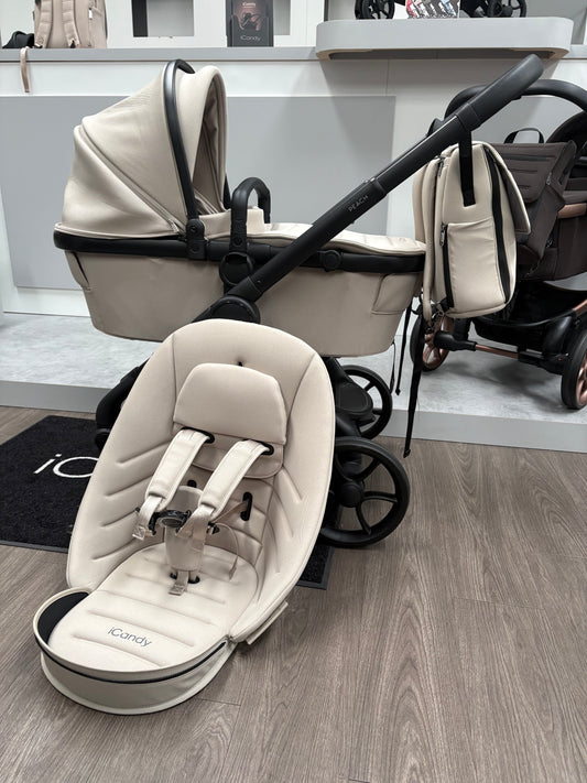 EX DISPLAY iCandy Peach 8 Pushchair, Carrycot + Accessories - Taupe