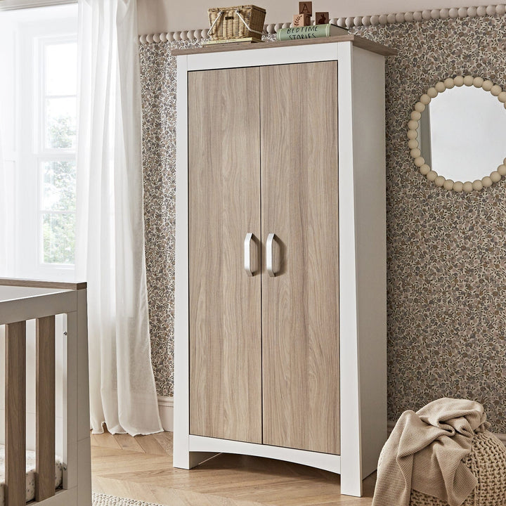 Cuddleco Ada Nursery Wardrobe - White & Ash