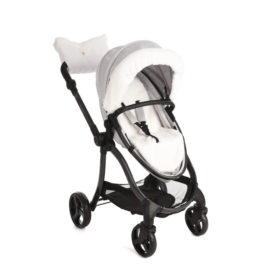 egg Dolls Pram by Roma - Houndstooth Silver