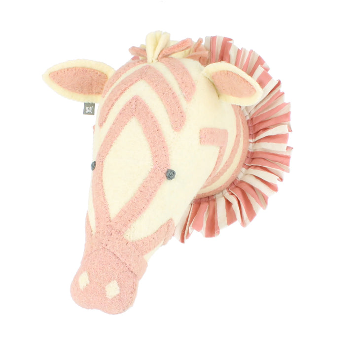 Fiona Walker Zebra with Vintage Ruff Mini Head - Pink