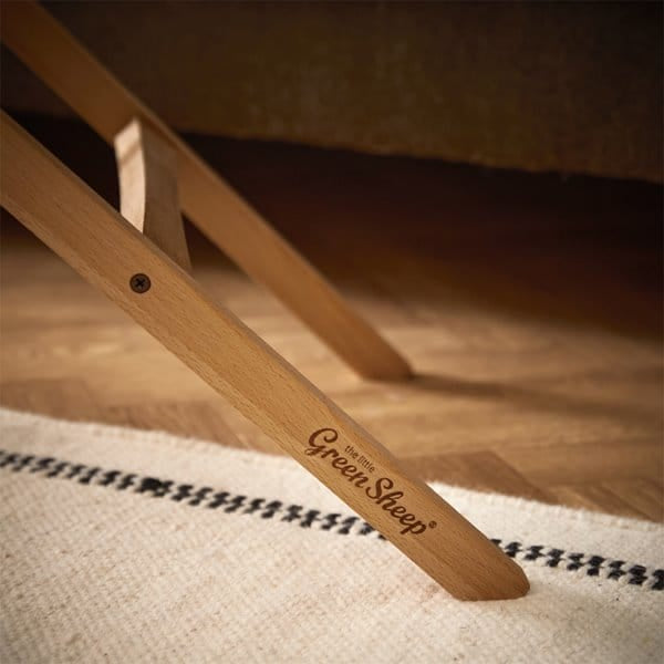 The Little Green Sheep Organic Knitted Moses Basket, Mattress & Natural Foldable Stand - Terracotta