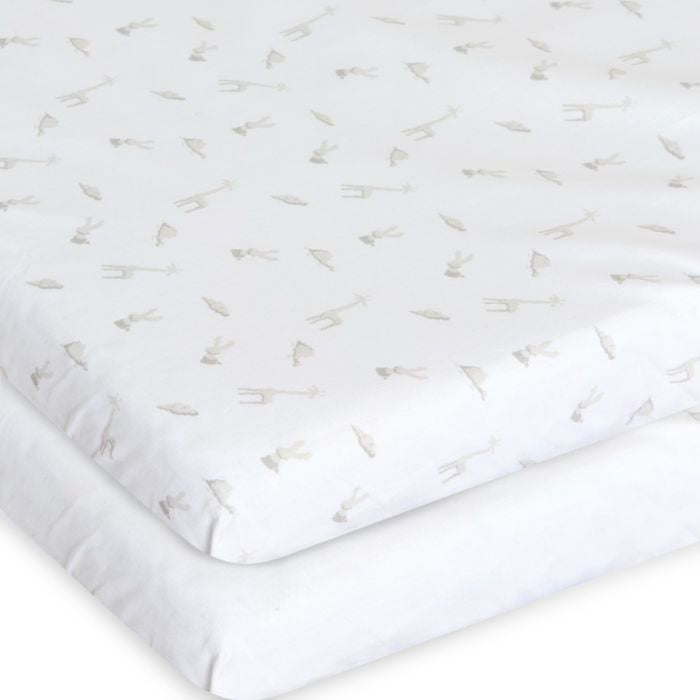 Chicco Next2Me Cotton Forever Cot Sheet 2 Pack - Cloud