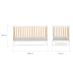 CuddleCo Nola Cot bed - White/Natural