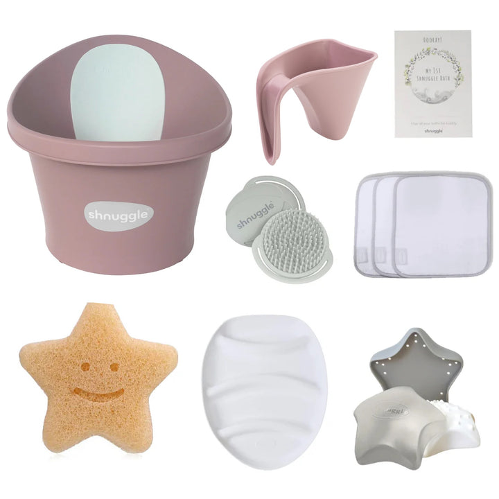 Shnuggle Baby Bath Essentials Bundle - Blossom