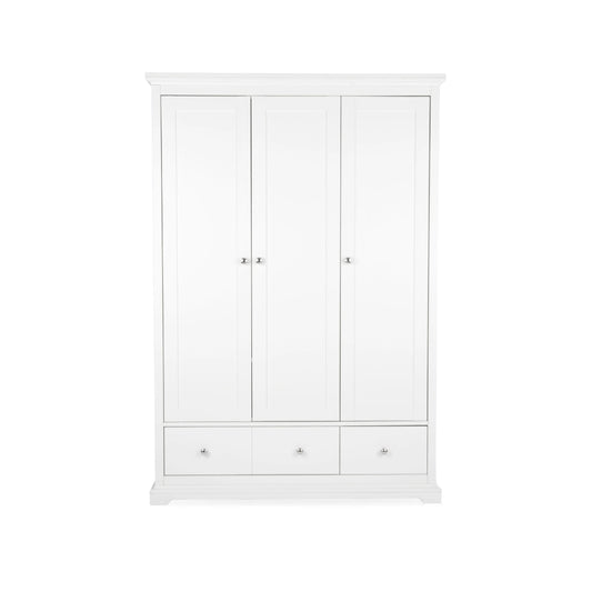CuddleCo Beaumont Triple Wardrobe - White